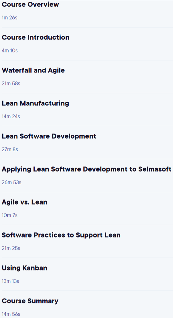 강좌 주제 · Lean 소프트웨어 개발 기초 2022-10