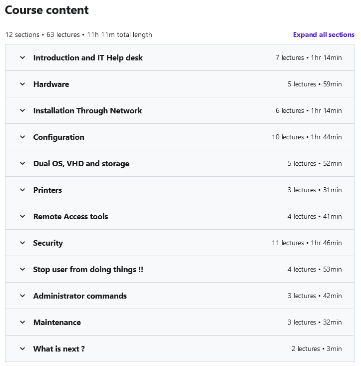 Course topics · Course 2: Integrate Windows Server 2019 & Windows 10 Pro 2020-1
