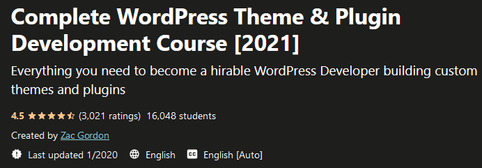 Pictures · Udemy — Complete WordPress Theme & Plugin Development Course [2021] 2020-1