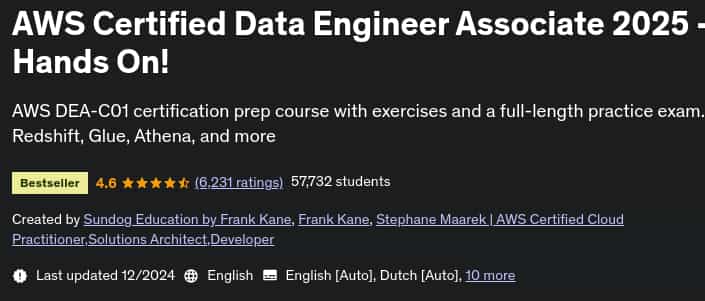 Pictures · Udemy — AWS Certified Data Engineer Associate 2025 – Hands On! 2024-12