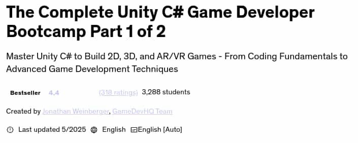 Pictures · The Complete Unity C# Game Developer Bootcamp Part 1 of 2 2025-5