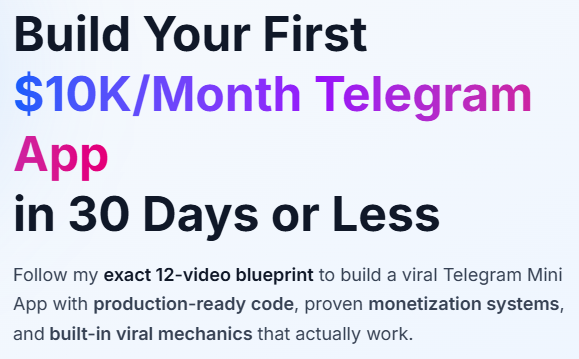 Images · Nikandr – Construisez votre première application Telegram $10K/Month 30 jours ou moins 2025-10