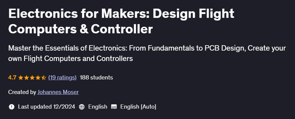 Pictures · Electronics for Makers: Design Flight Computers & Controller 2024-12
