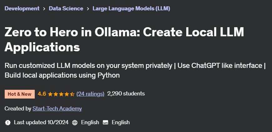 Pictures · Udemy — Zero to Hero in Ollama: Create Local LLM Applications 2024-10