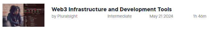 Pictures · Pluralsight — Web3 Infrastructure and Development Tools 2024-5