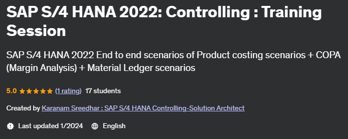 Pictures · Udemy — SAP S/4 HANA 2022: Controlling : Training Session 2024-1