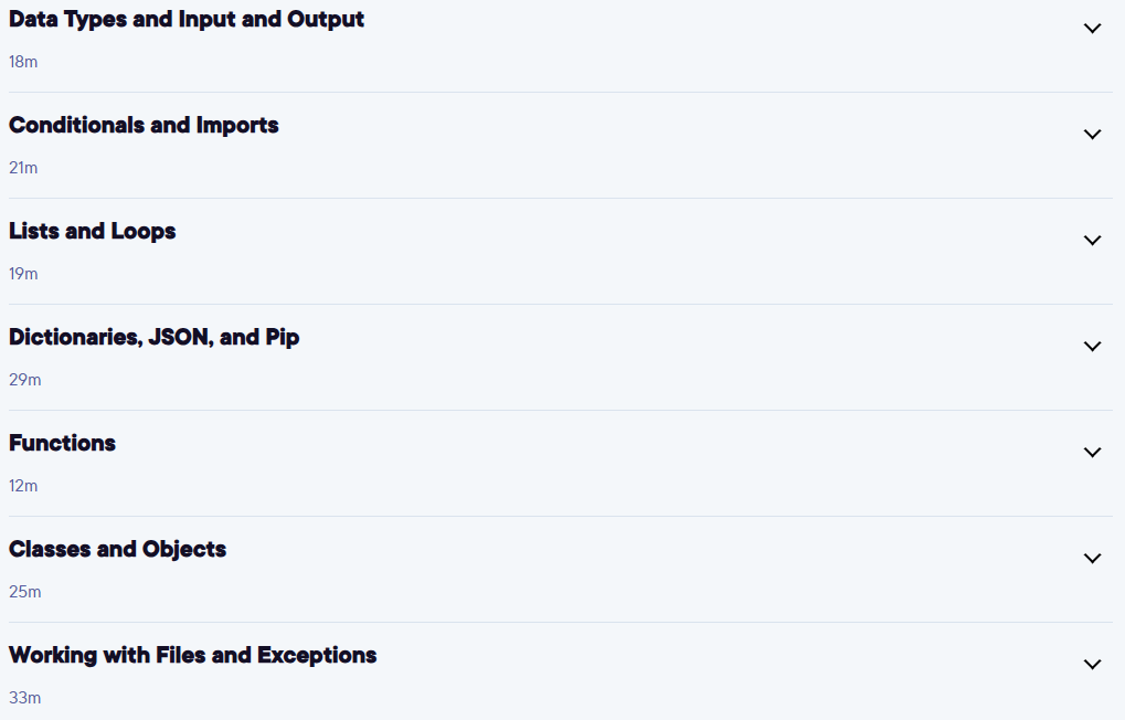 Course topics · Python Foundations 2025-7