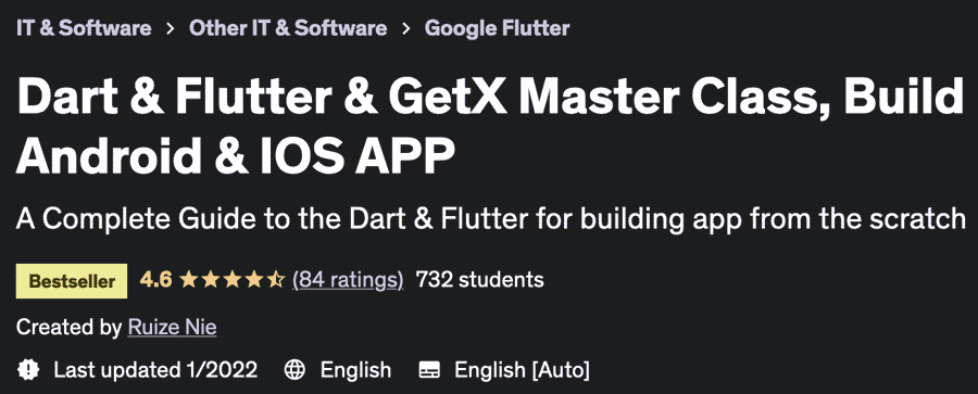 Pictures · Udemy — Dart & Flutter & GetX Master Class, Build Android & IOS APP 2021-11
