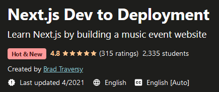 Pictures · Udemy — Next.js Dev to Deployment 2021-4/2021-5