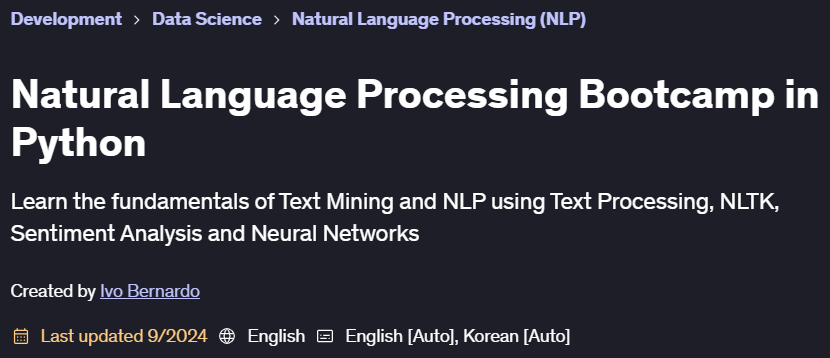 Pictures · Natural Language Processing Bootcamp in Python 2023-12