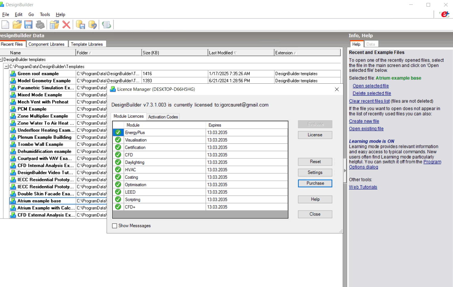Pictures · DesignBuilder 7.3.1.003
