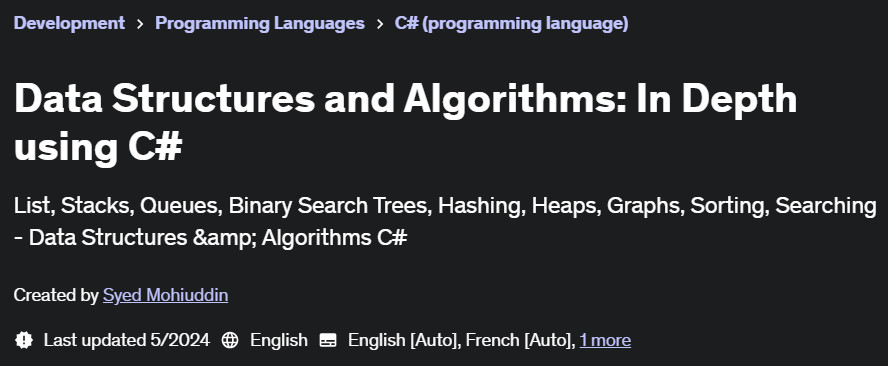 Pictures · Udemy — Data Structures and Algorithms: In Depth using C# 2024-5