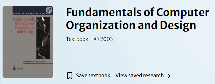 Pictures · Springer – Fundamentals of Computer Organization and Design 2003
