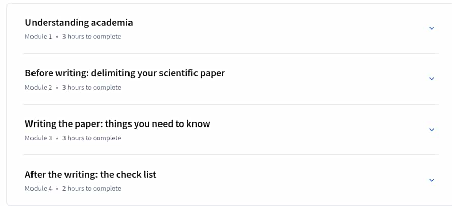 Course topics · Coursera — How to Write and Publish a Scientific Paper (Project-Centered Course) 2025-5