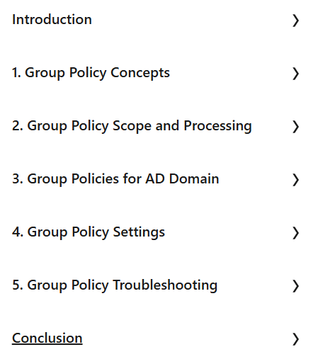 Course topics · Windows Server 2025: Implementing Group Policy 2024-11