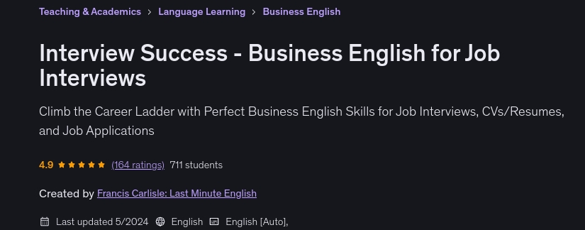 Pictures · Interview Success – Business English for Job Interviews 2024-5