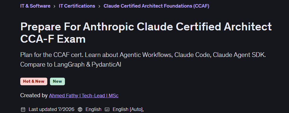 الصور · الاستعداد للأنثروبولوجيا Claude اختبار المعماري المعتمد CCA-F 2026-7