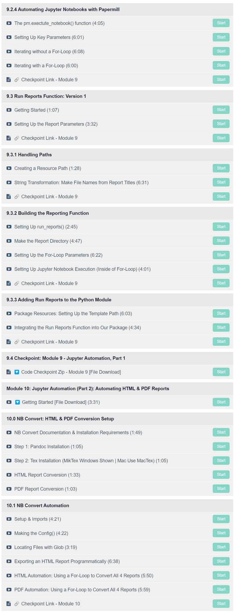 Course topics · Business Science University – Python for Data Science Automation (Course 1) 2024-10