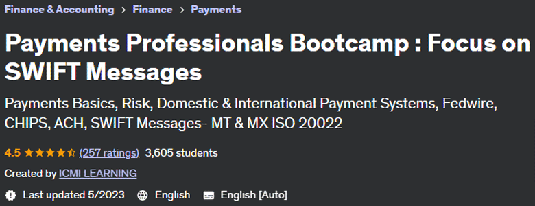 Pictures · Udemy — Payments Professionals Bootcamp : Focus on SWIFT Messages 2023-4