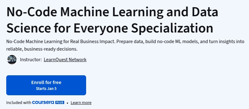 Bilder · No-Code Machine Learning und Data Science für alle Spezialisierung 2026-1