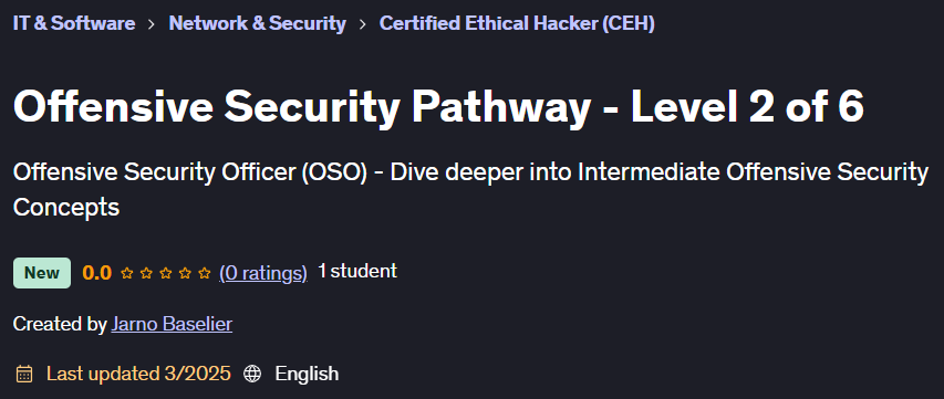 Pictures · Udemy — Offensive Security Pathway – Level 2 of 6 2025-3