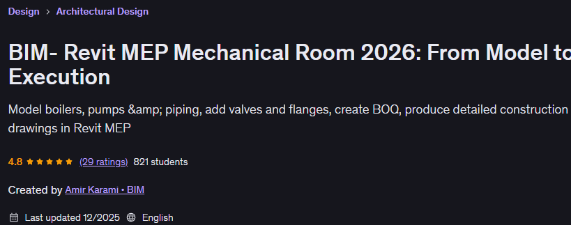 Imágenes · BIM- Revit Sala Mecánica del MEP 2026Del modelo a la ejecución 2025-11