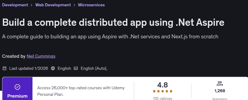 Images · Créer une application distribuée complète en utilisant .Net Aspire 2026-1