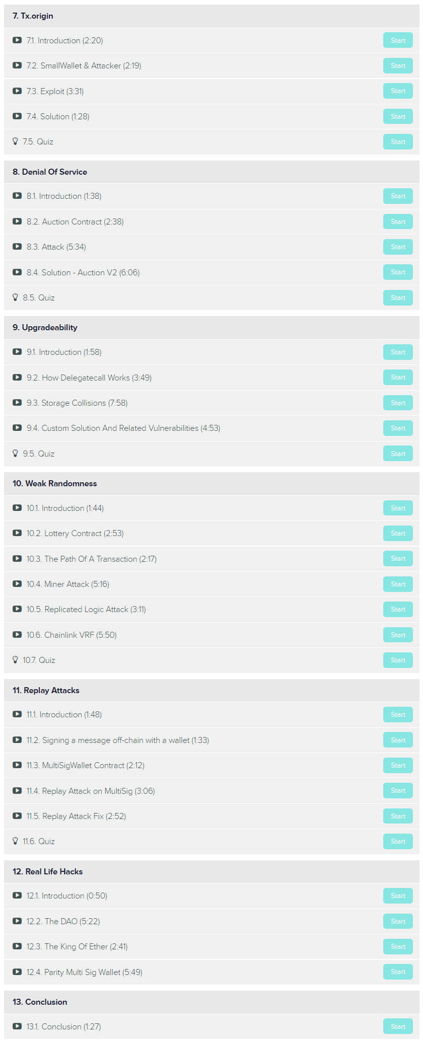 Course topics · EatTheBlocks — Smart Contract Security 101 2022-1