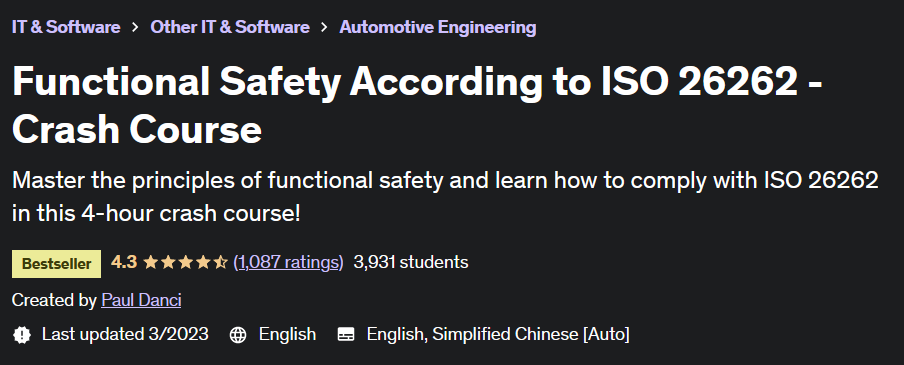 Pictures · Udemy — Functional Safety According to ISO 26262 – Crash Course 2023-3