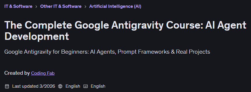 الصور · دورة مكافحة الجاذبية Google: AI وكيل التنمية 2026-3