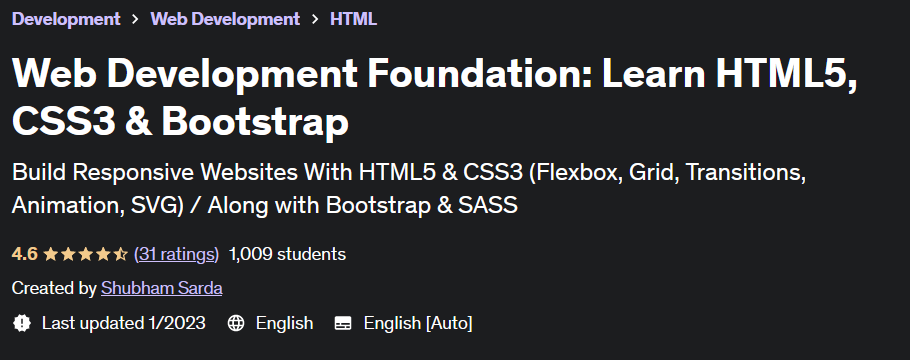Pictures · Udemy — Web Development Foundation: Learn HTML5 CSS3 & Bootstrap 2022-11