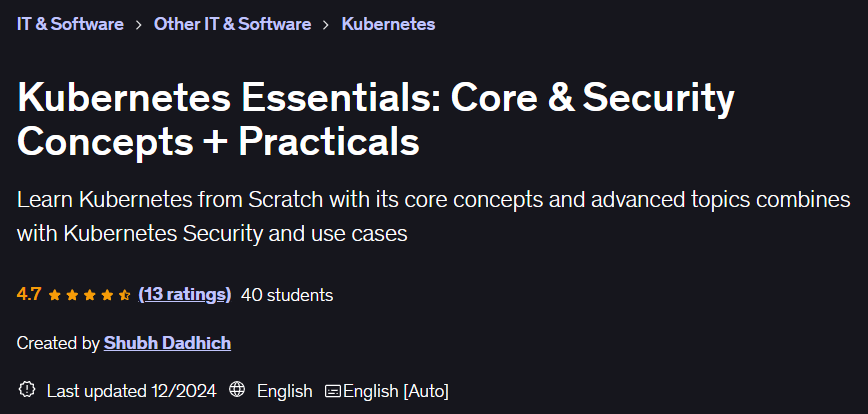 Pictures · Kubernetes Essentials: Core & Security Concepts + Practicals 2024-12