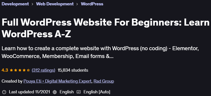 Pictures · Udemy — Full WordPress Website For Beginners: Learn WordPress A-Z 2021-9
