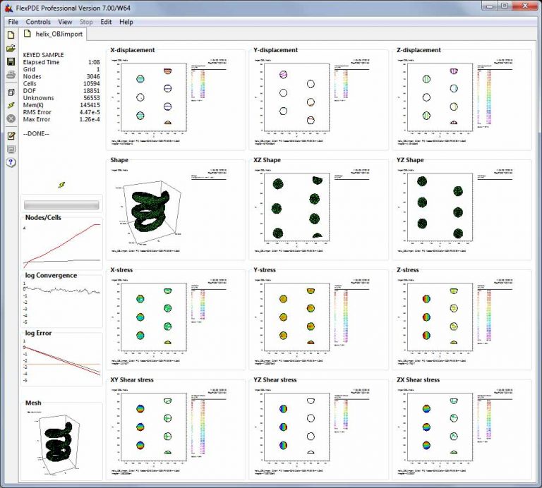 Pictures · PDE Solutions FlexPDE 7.07 x64