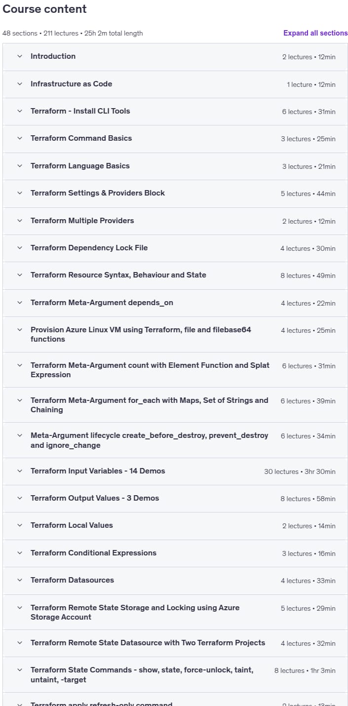 강좌 주제 · Azure - HashiCorp 인증: Terraform 협력자 -70 데모 2025-5