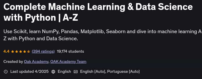 Pictures · Complete Machine Learning & Data Science with Python | A-Z 2025-4