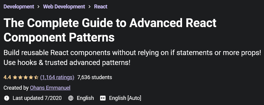 Pictures · Udemy — The Complete Guide to Advanced React Component Patterns 2020-7
