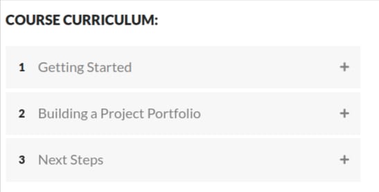 Sujets du cours · Maven Analytics – Construire un portefeuille de classe mondiale 2025-10