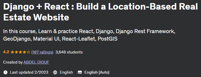 Pictures · Udemy — Django + React : Build a Location-Based Real Estate Website 2023-2