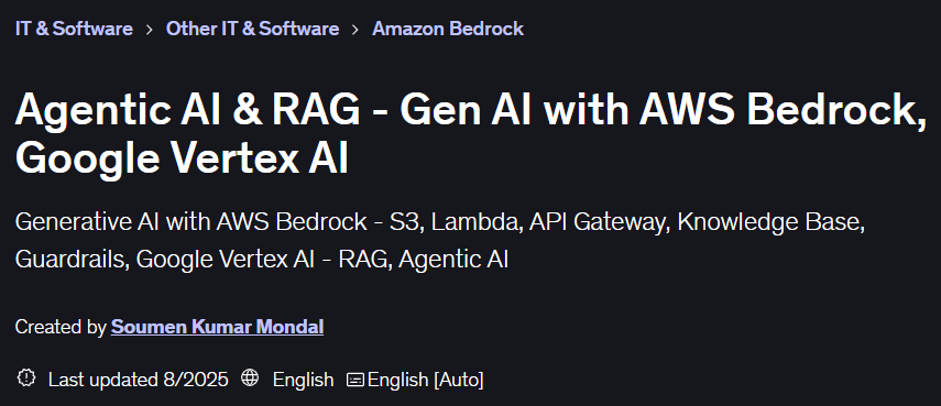 الصور · الذكاء الاصطناعي الوكيلي RAG – الجينات AI مع AWS أندرويد، Google Vertex AI 2025-8