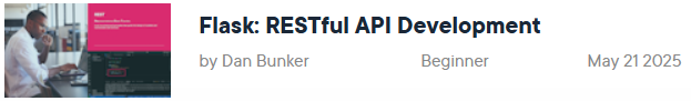 Pictures · Pluralsight — Flask: RESTful API Development 2025-5