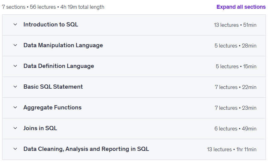 강좌 주제 · 실용적인 SQL 데이터 분석을 위한 2024-11