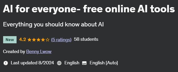 Pictures · Udemy — AI for everyone- free online AI tools 2024-7