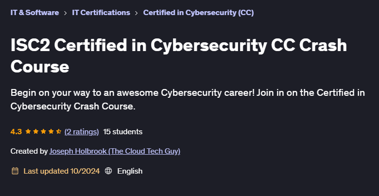 Pictures · Udemy — ISC2 Certified in Cybersecurity CC Crash Course 2024-7