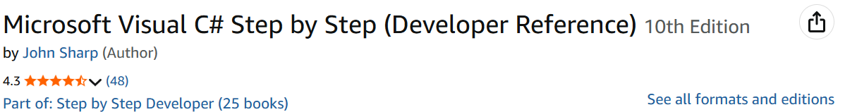 Imágenes · Descripción: Microsoft Visual C# Paso por paso (10a edición) 2022-4