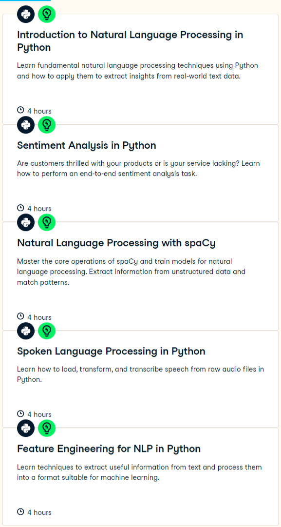 Course topics · Natural Language Processing in Python 2024-8