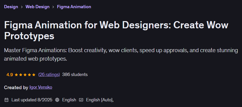 Pictures · Figma Animation for Web Designers: Create Wow Prototypes 2025-8