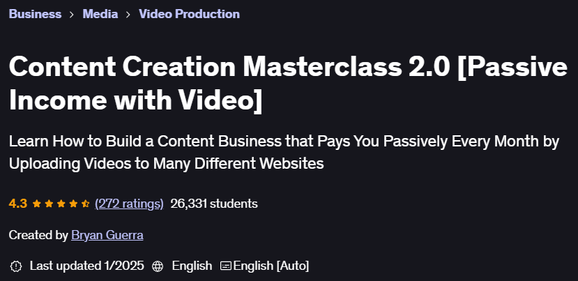 Pictures · Udemy — Content Creation Masterclass 2.0 [Passive Income with Video] 2021-4