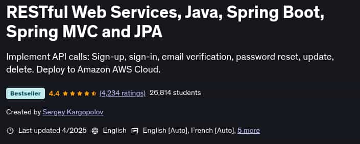 Pictures · Udemy — RESTful Web Services, Java, Spring Boot, Spring MVC and JPA 2025-4