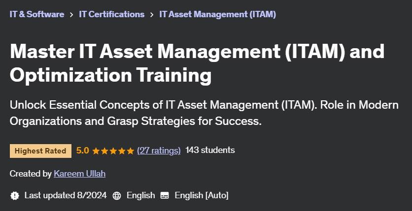 Pictures · Udemy — Master IT Asset Management (ITAM) and Optimization Training 2024-8